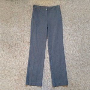 LOFT "Laura" Mid Rise Solid Gray Cotton Pants